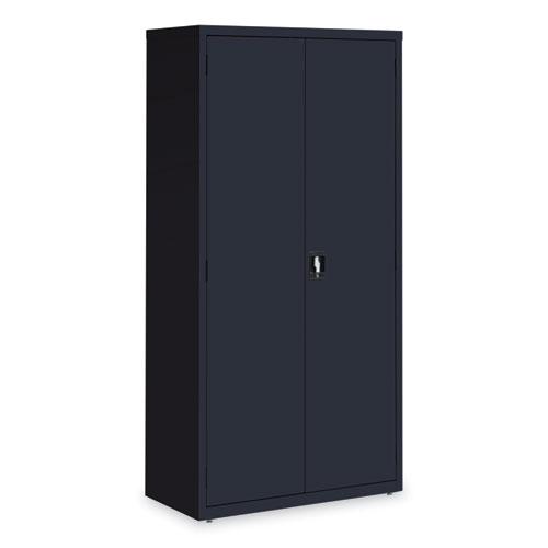 Fully Assembled Storage Cabinets, 5 Shelves, 36" x 18" x 72", Black. Picture 3
