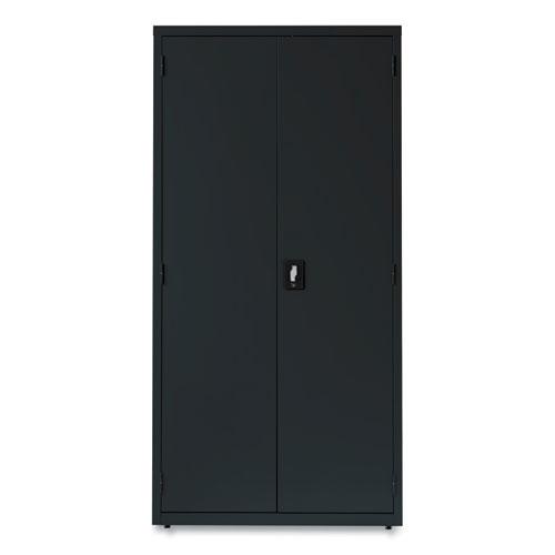 Fully Assembled Storage Cabinets, 5 Shelves, 36" x 18" x 72", Black. Picture 1