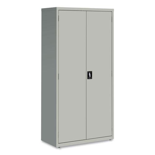 Fully Assembled Storage Cabinets, 5 Shelves, 36" x 18" x 72", Light Gray. Picture 2