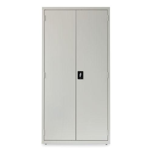 Fully Assembled Storage Cabinets, 5 Shelves, 36" x 18" x 72", Light Gray. Picture 1