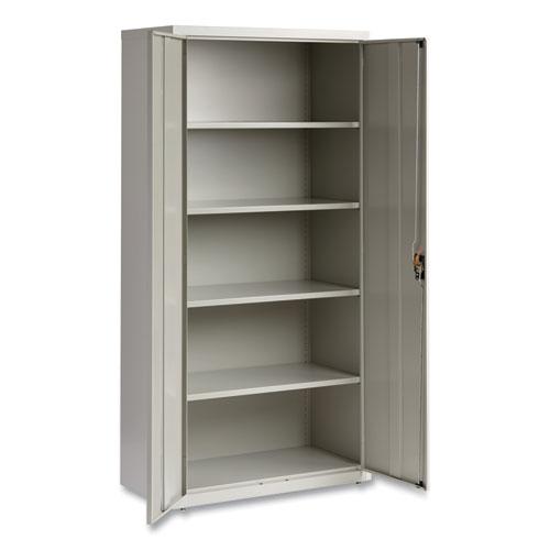 Fully Assembled Storage Cabinets, 5 Shelves, 36" x 18" x 72", Light Gray. Picture 4