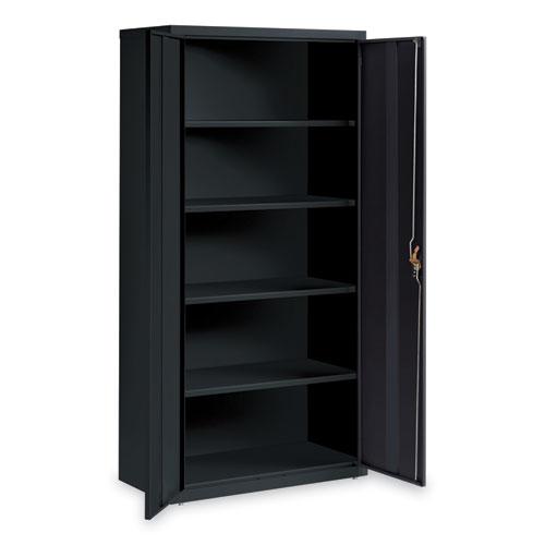 Fully Assembled Storage Cabinets, 5 Shelves, 36" x 18" x 72", Black. Picture 4