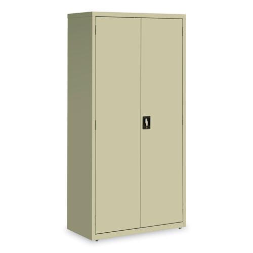 Fully Assembled Storage Cabinets, 5 Shelves, 36" x 18" x 72", Putty. Picture 2