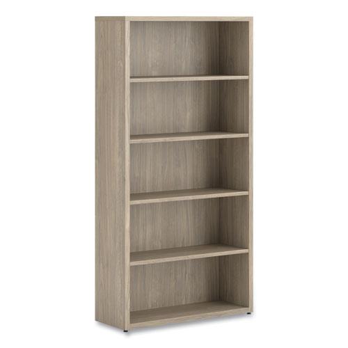 10500 Series Laminate Bookcase, Five Shelves, 36" x 13" x 71", Kingswood Walnut. Picture 1