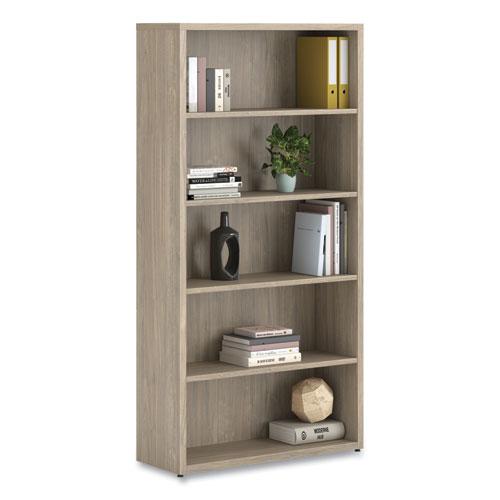 10500 Series Laminate Bookcase, Five Shelves, 36" x 13" x 71", Kingswood Walnut. Picture 3