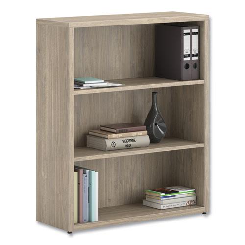 10500 Series Laminate Bookcase, Three Shelves, 36" x 13" x 43.75", Kingswood Walnut. Picture 2