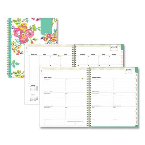 Day Designer Peyton Create-Your-Own Cover Weekly/Monthly Planner, Floral Artwork, 11 x 8.5, White, 12-Month (Jan-Dec): 2024. Picture 1
