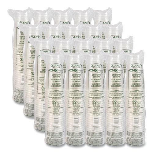 Conex ClearPro Plastic Cold Cups, Cold Cups, 32 oz, Clear, 25/Bag, 20 Bags/Carton. Picture 8