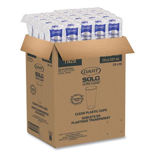 Ultra Clear PETE Cold Cups, 20 oz, Clear, 50/Sleeve, 20 Sleeves/Carton. Picture 5