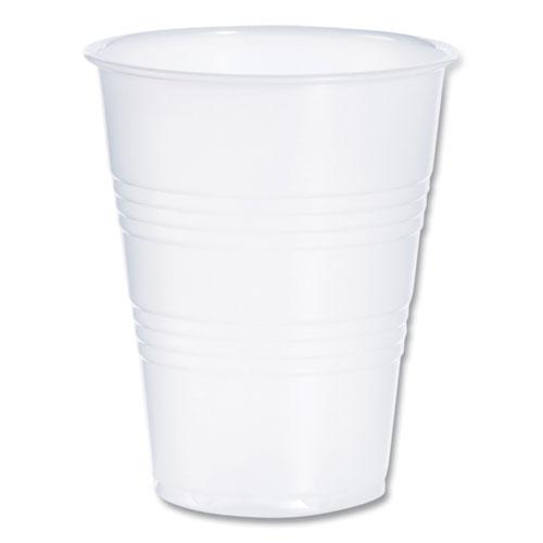 High-Impact Polystyrene Cold Cups, 9 oz, Translucent, 100 Cups/Sleeve, 25 Sleeves/Carton. Picture 1