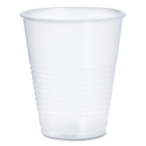 High-Impact Polystyrene Squat Cold Cups, 12 oz, Translucent, 50 Cups/Sleeve, 20 Sleeves/Carton. Picture 1