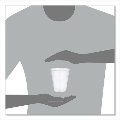 High-Impact Polystyrene Squat Cold Cups, 12 oz, Translucent, 50 Cups/Sleeve, 20 Sleeves/Carton. Picture 6