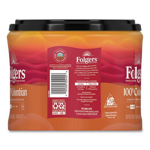 100% Columbian Coffee, 22.6 oz Canister, 6/Carton. Picture 4