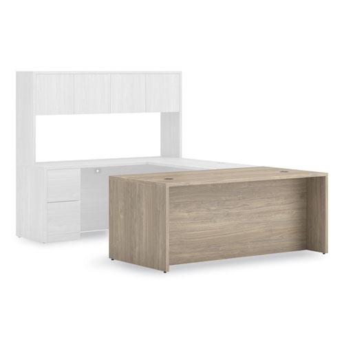 10500 Series Single Full-Height Pedestal Desk, Right: Box/Box/File, 72" x 36" x 29.5", Kingswood Walnut. Picture 2