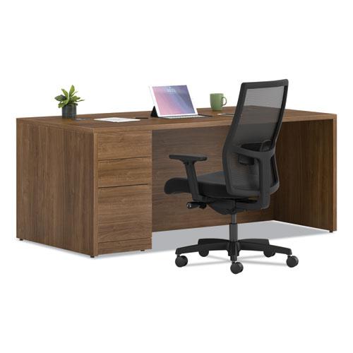 10500 Series™ "L" Workstation Single Pedestal Desk with Full-Height Pedestal, 72" x 36" x 29.5", Pinnacle. Picture 3