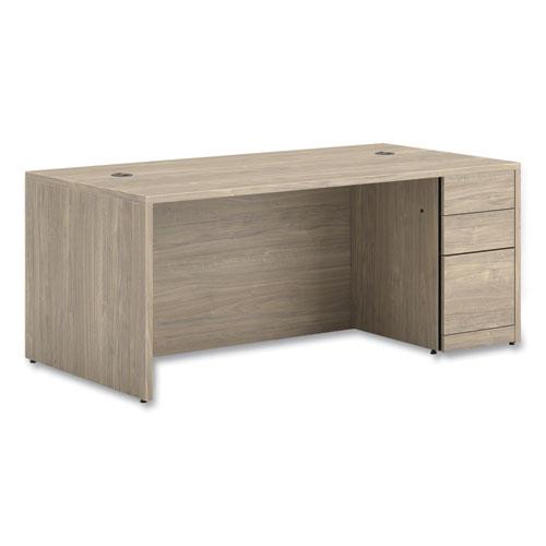 10500 Series Single Full-Height Pedestal Desk, Right: Box/Box/File, 72" x 36" x 29.5", Kingswood Walnut. Picture 3
