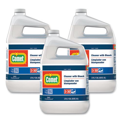 Cleaner with Bleach, Liquid, One Gallon Bottle, 3/Carton. Picture 1