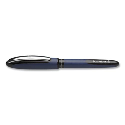 One Business Rollerball Pen, Stick, Fine 0.6 mm, Black Ink, Dark Blue/Black Barrel, 10/Box. Picture 4