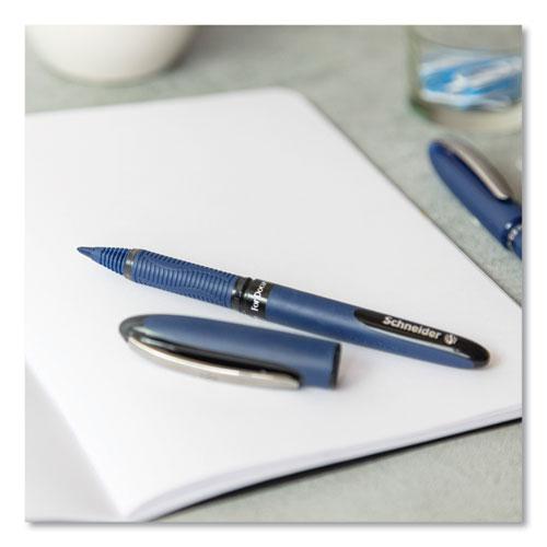 One Business Rollerball Pen, Stick, Fine 0.6 mm, Black Ink, Dark Blue/Black Barrel, 10/Box. Picture 8