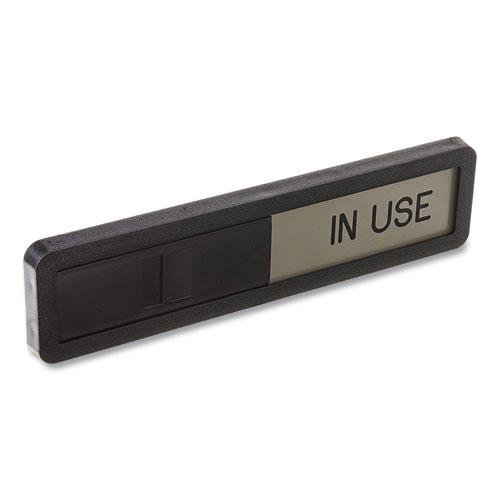 Vacant/In Use Sign, In-Use; Vacant, 2.5 x 10.5, Black/Silver. Picture 3