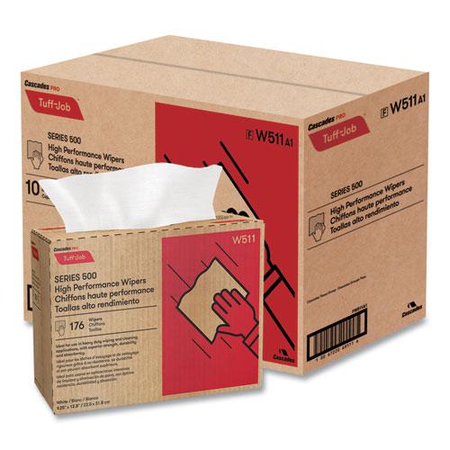 Tuff-Job S500 High Performance Wipers, 9.25 x 12.5, White, 176/Box, 10 Box/Carton. Picture 4