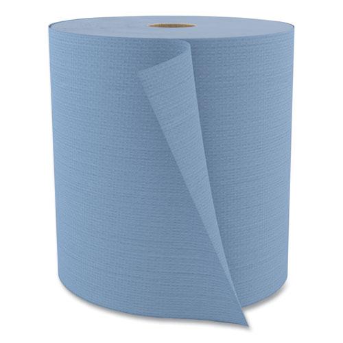 Tuff-Job Spunlace Towels, Jumbo Roll, 12 x 13, Blue, 475/Roll. Picture 4
