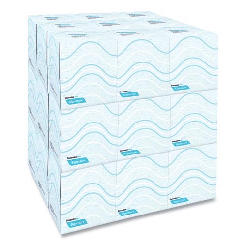 Signature Facial Tissue, 2-Ply, White, Cube, 90 Sheets/Box, 36 Boxes/Carton. Picture 5