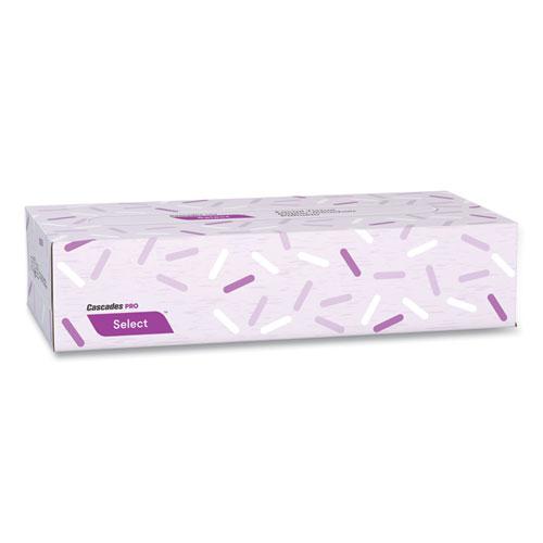 Select Flat Box Facial Tissue, 2-Ply, White, 100 Sheets/Box, 30 Boxes/Carton. Picture 2