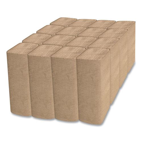 Select Folded Paper Towels, Single-Fold, 1-Ply, 9 x 9.45, Natural, 250/Pack, 16 Packs/Carton. Picture 4