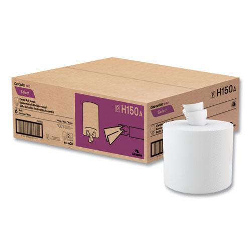 Select Center-Pull Paper Towels, 2-Ply, 7.31 x 11, White, 600/Roll, 6 Roll/Carton. Picture 3