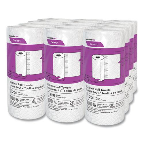 Select Kitchen Roll Towels, 2-Ply, 8 x 11, 250/Roll, 12/Carton. Picture 4