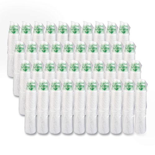 Horizon Hot/Cold Foam Drinking Cups, 12 oz, Green/White, 25/Bag, 40 Bags/Carton. Picture 7