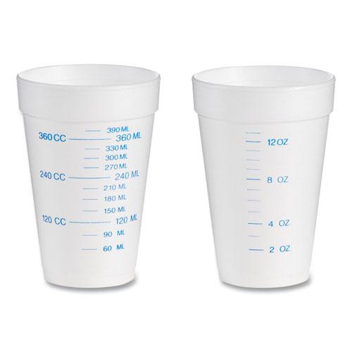 Graduated Foam Medical Cups, 16 oz, White, 25/Pack, 40 Packs/Carton. Picture 10