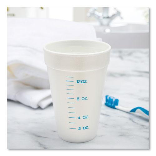 Graduated Foam Medical Cups, 16 oz, White, 25/Pack, 40 Packs/Carton. Picture 5