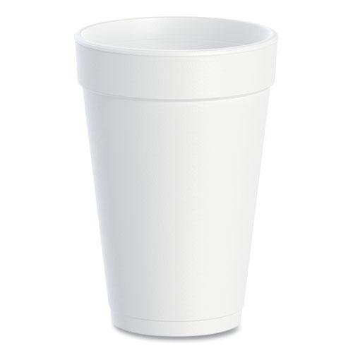 Foam Drink Cups, 16 oz, White, 20/Bag, 25 Bags/Carton. Picture 1