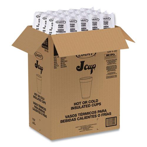Foam Drink Cups, 16 oz, White, 20/Bag, 25 Bags/Carton. Picture 6