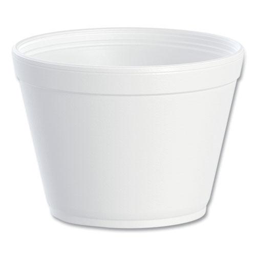 Foam Containers, Extra Squat, 16 oz, White, 25/Bag, 20 Bags/Carton. Picture 1