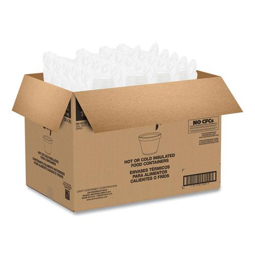 Foam Containers, Extra Squat, 16 oz, White, 25/Bag, 20 Bags/Carton. Picture 6
