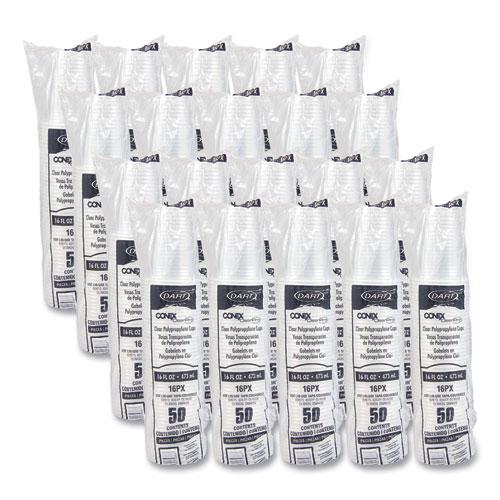 Conex ClearPro Plastic Cold Cups, Plastic, 16 oz, Clear, 50/Pack, 20 Packs/Carton. Picture 7