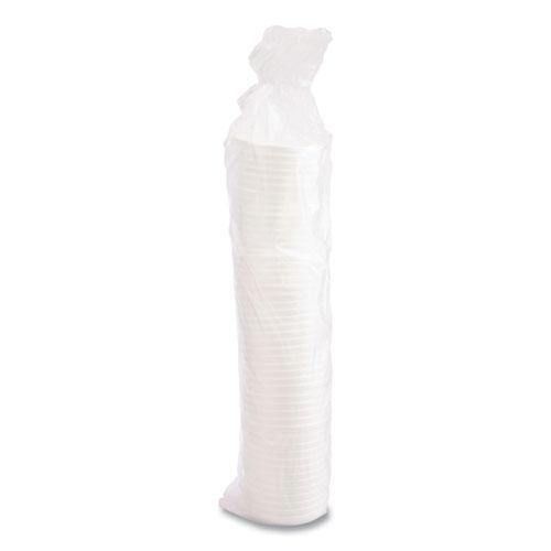 Vented Foam Lids, Fits 6 oz to 32 oz Cups, White, 50 Pack, 10 Packs/Carton. Picture 2