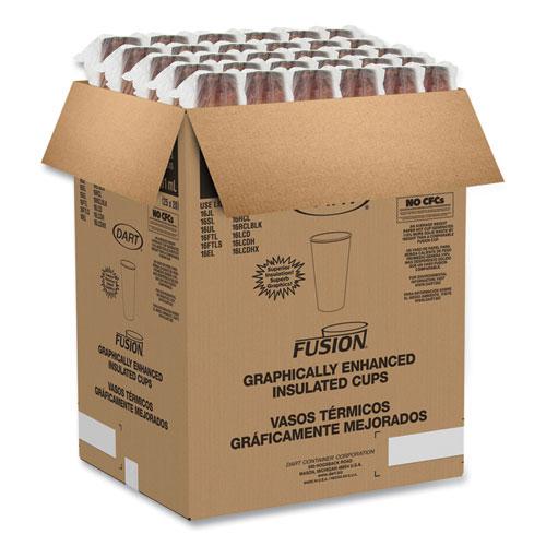 Fusion Escape Foam Hot/Cold Cups, 20 oz, Brown/Black, 500/Carton. Picture 7