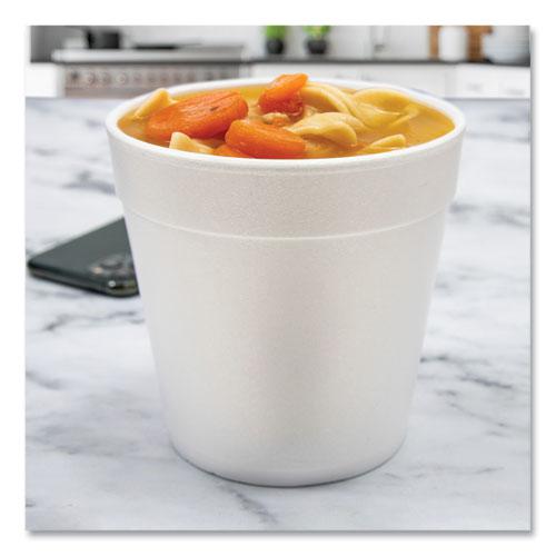 Foam Containers, 32 oz, White, 25/Bag, 20 Bags/Carton. Picture 4