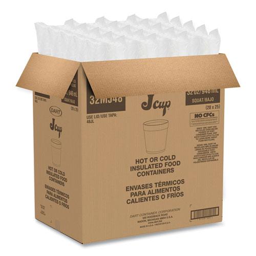 Foam Containers, 32 oz, White, 25/Bag, 20 Bags/Carton. Picture 6