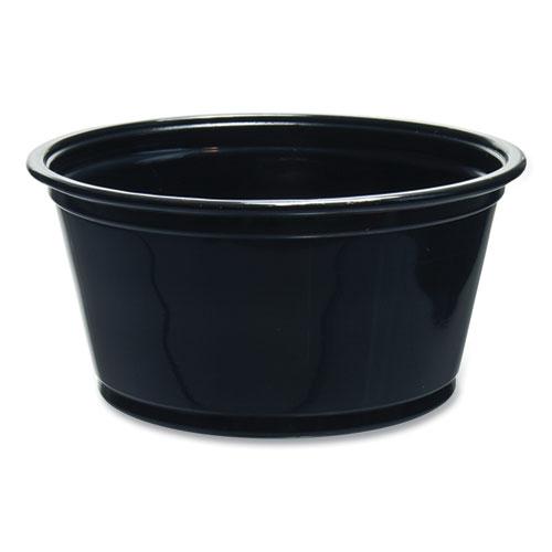 Conex Complements Portion/Medicine Cups, 2 oz, Black, 125/Bag, 20 Bags/Carton. Picture 1