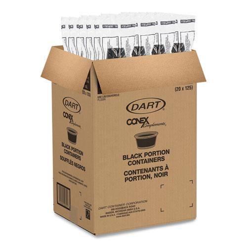 Conex Complements Portion/Medicine Cups, 2 oz, Black, 125/Bag, 20 Bags/Carton. Picture 7