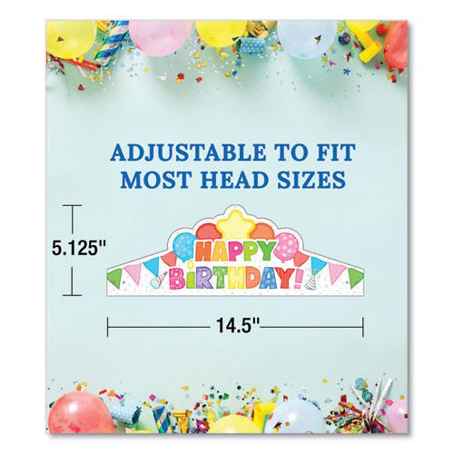 Student Crown, Birthday, 14.5 x 5.13, Assorted Colors, 30/Pack. Picture 4