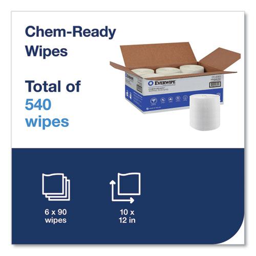 Chem-Ready Dry Wipes, 10 x 12, 90/Box, 6 Boxes/Carton. Picture 3