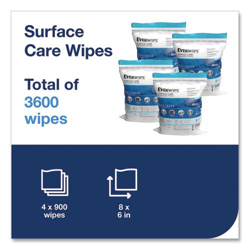 Cleaning and Deodorizing Wipes, 1-Ply, 8 x 6, Citrus, White, 900/Bag, 4 Bags/Carton. Picture 2