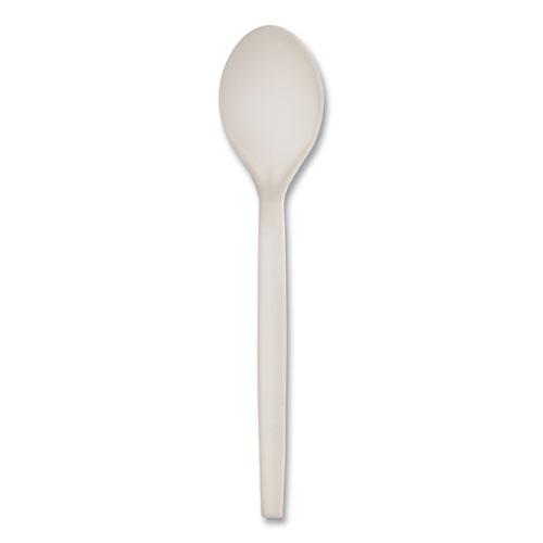 EcoSense Renewable Plant Starch Cutlery, Spoon, 7", 50/Pack, 20 Packs/Carton. Picture 6