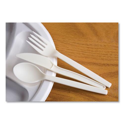 EcoSense Renewable Plant Starch Cutlery, Spoon, 7", 50/Pack, 20 Packs/Carton. Picture 5